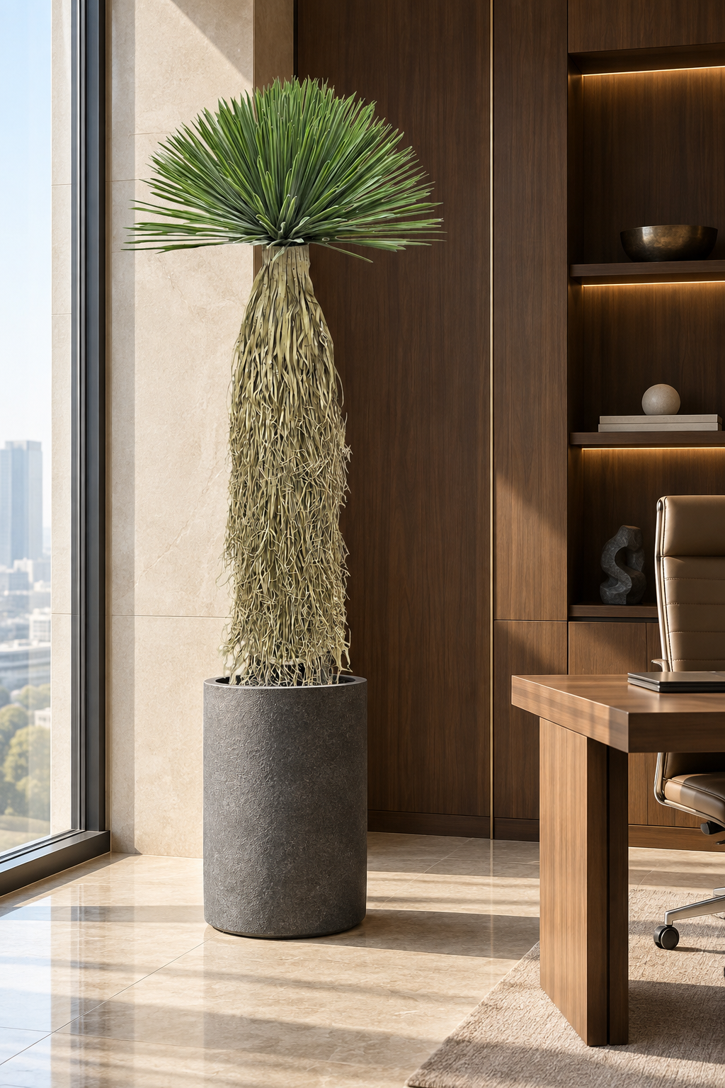 Artificial Green Yucca Rostrata Plant 5 Feet
